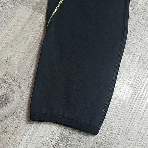 ZYIA High Rise Leggings Black Gold Gilded Detailing Workout Gym Size 0 Womens - Picture 7 of 13